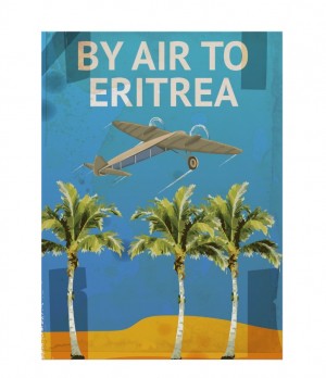 By Air To Eritrea Vintage Travel poster